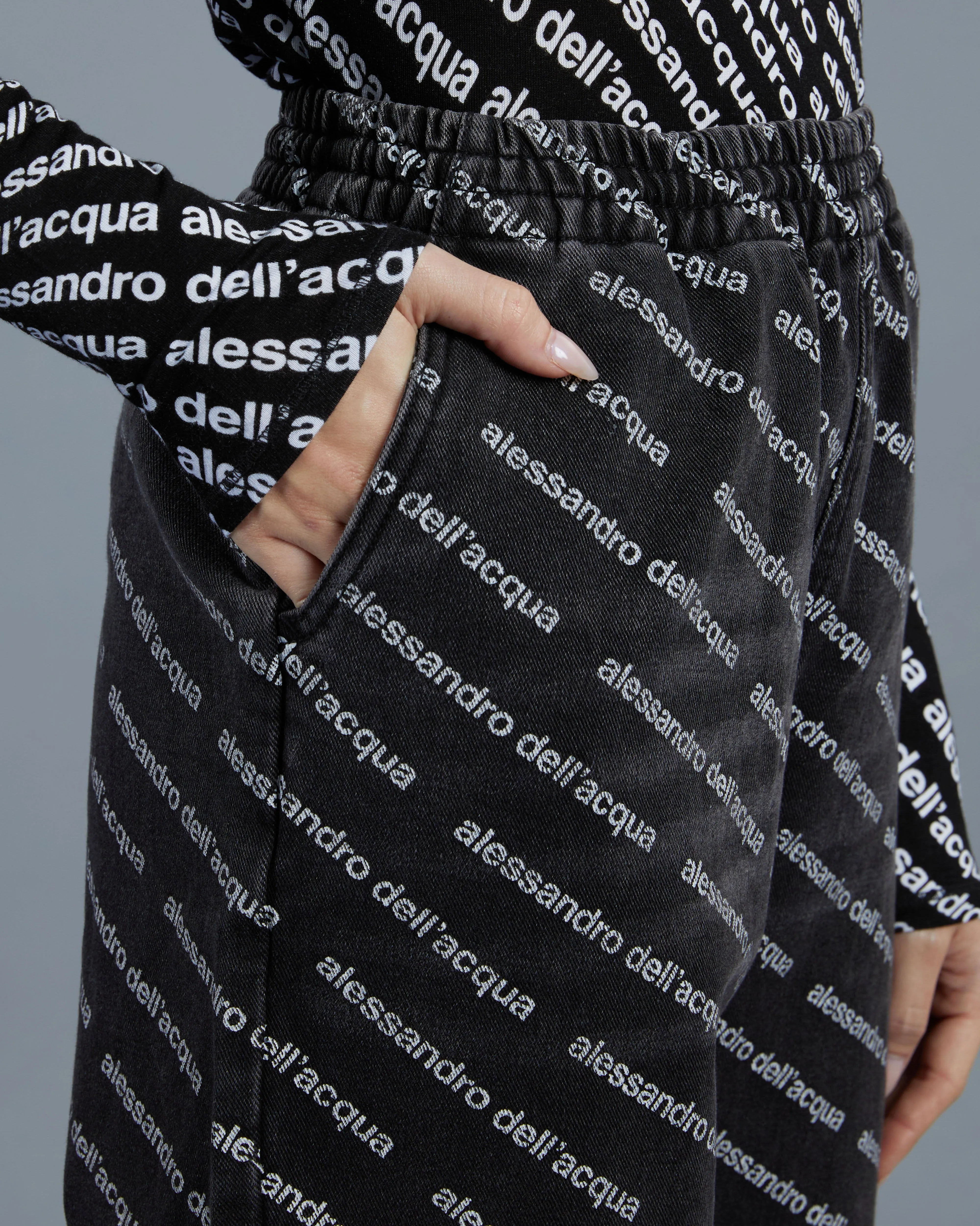 All-Over Printed Jogger Jeans
