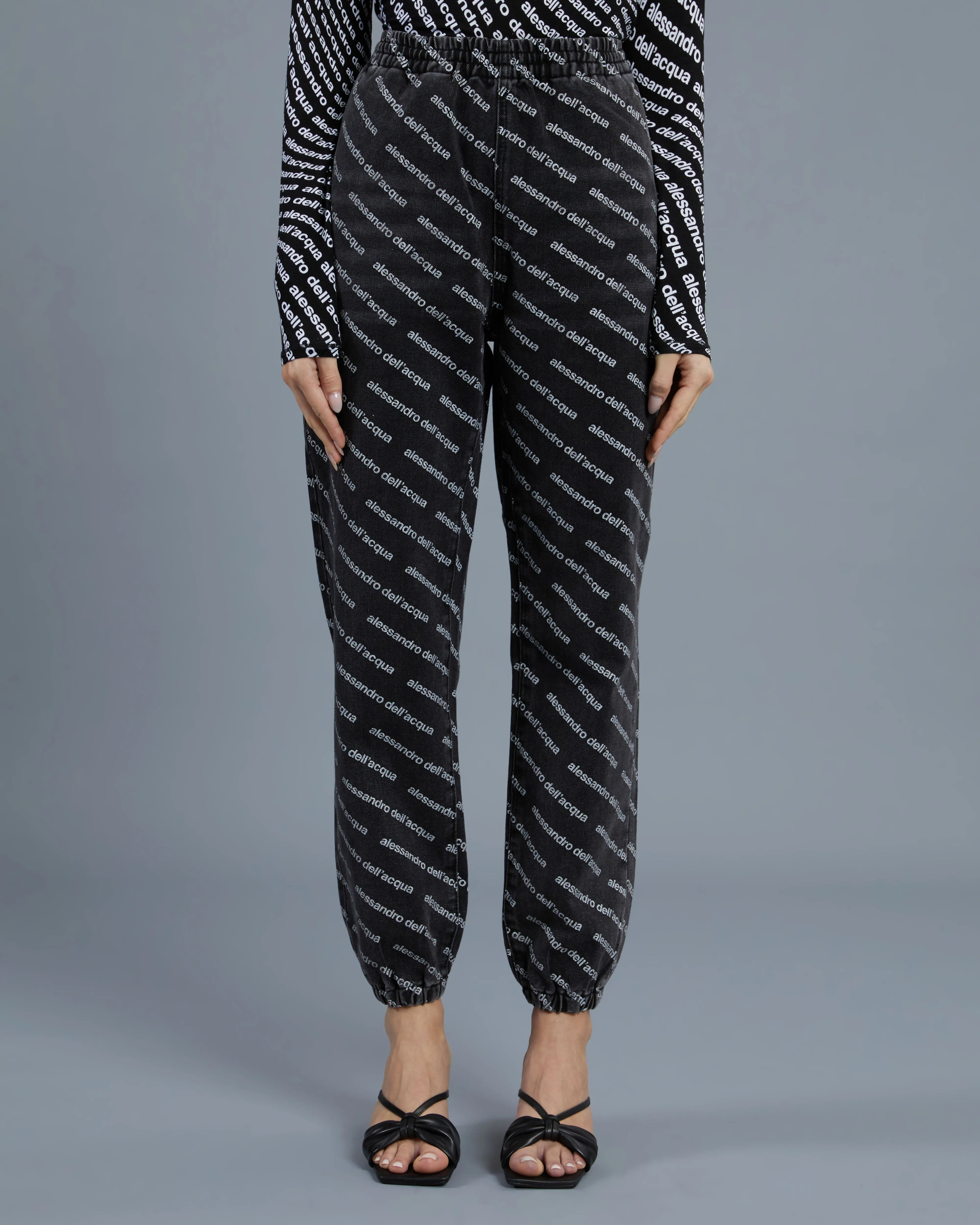 All-Over Printed Jogger Jeans