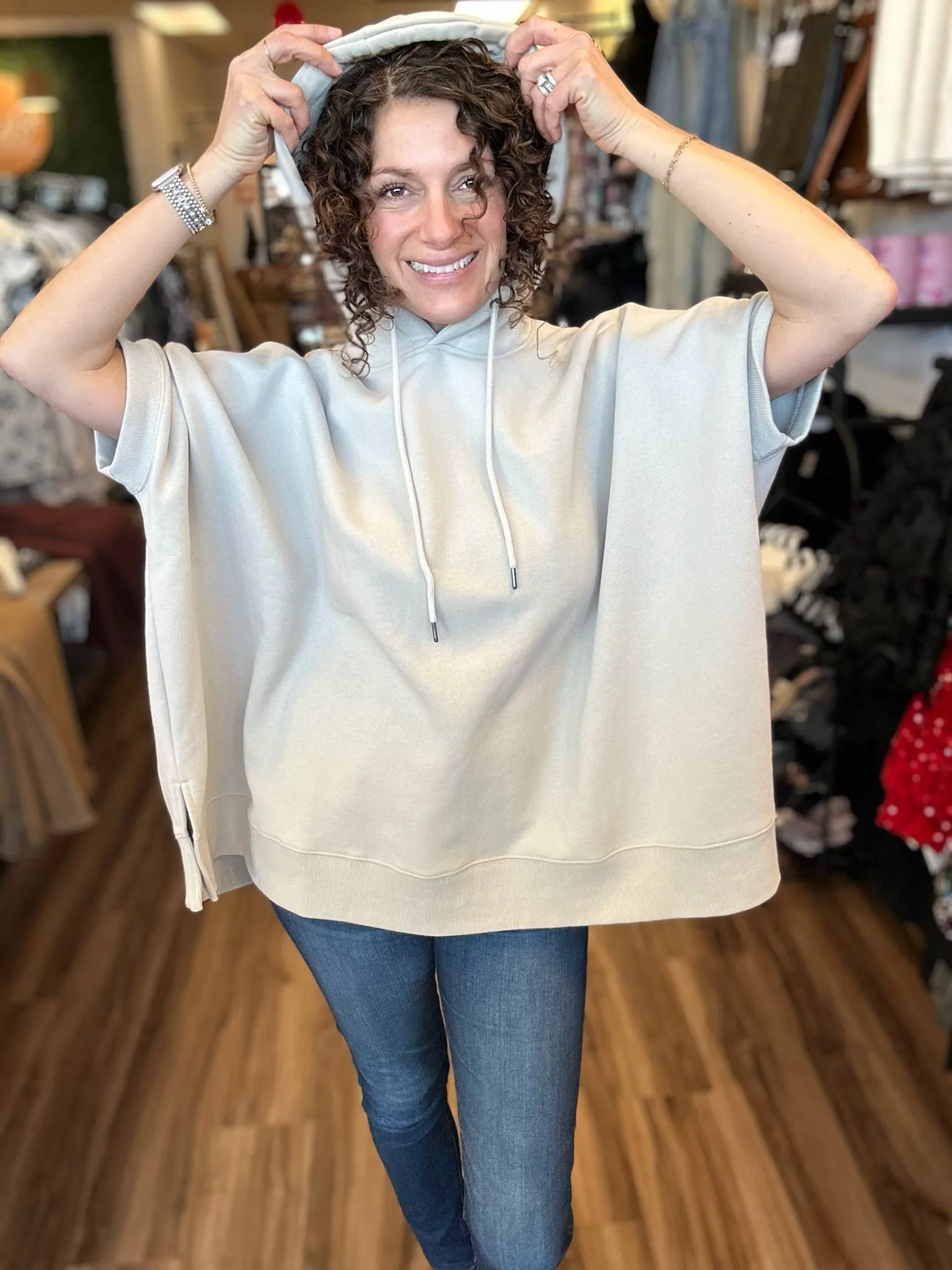Amara - Cotton Oversized Hoodie Top