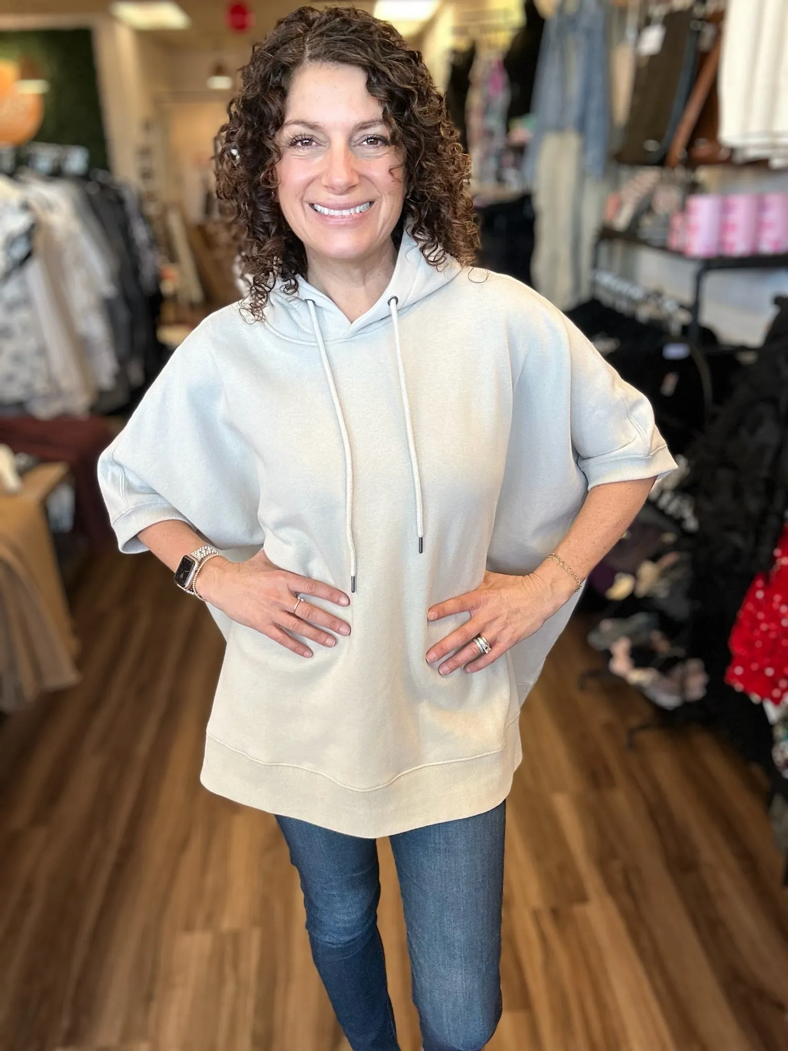 Amara - Cotton Oversized Hoodie Top