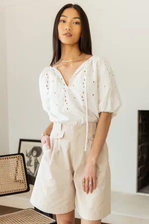 Amelia Bermuda Shorts in Khaki - FINAL SALE