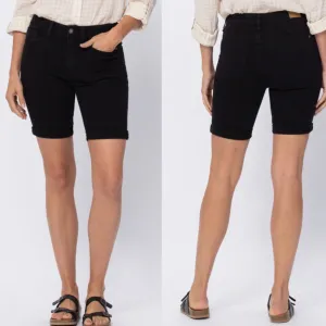 Back To Black Judy Blue Bermuda Shorts