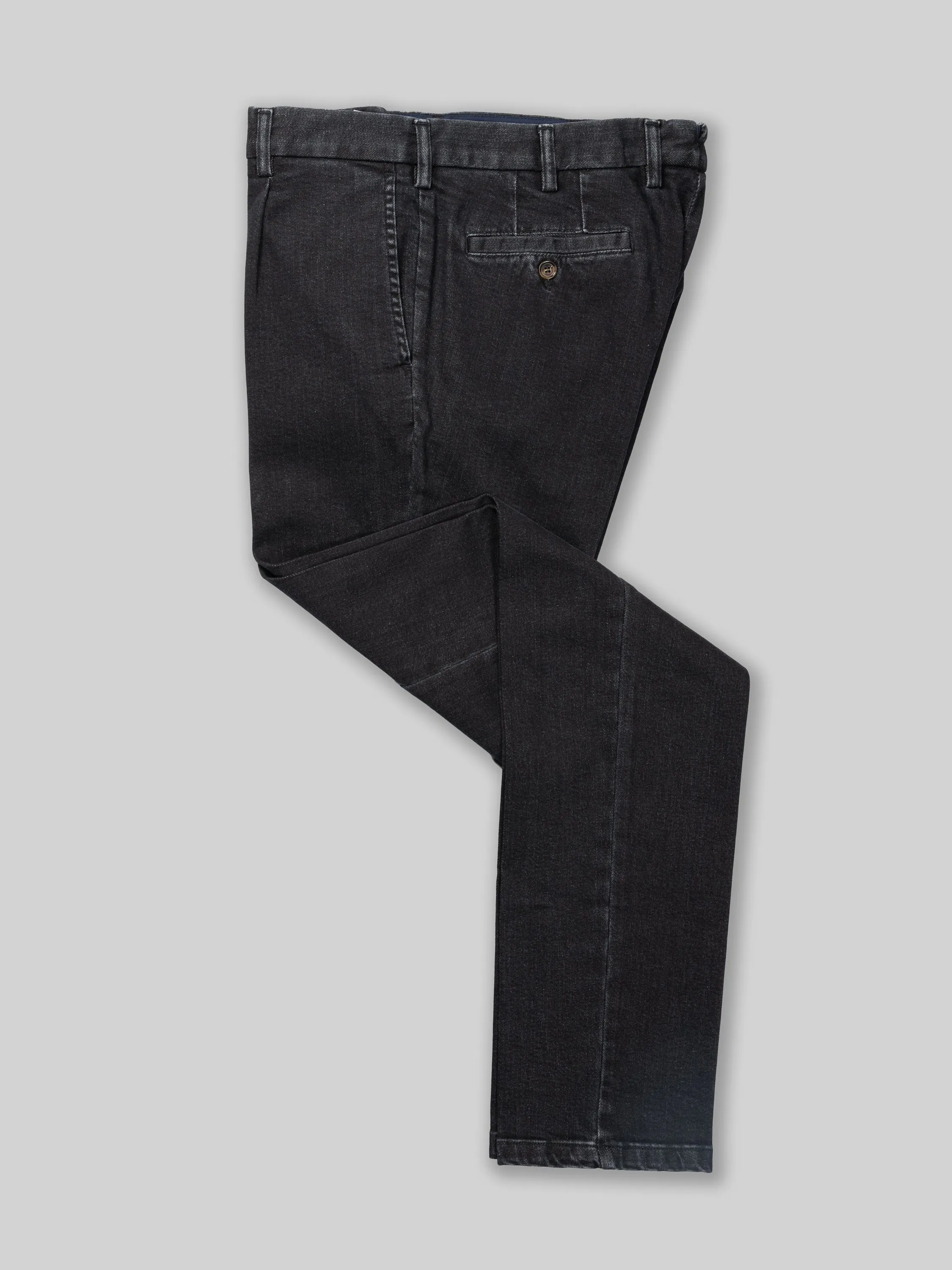 Black denim cotton sport trousers