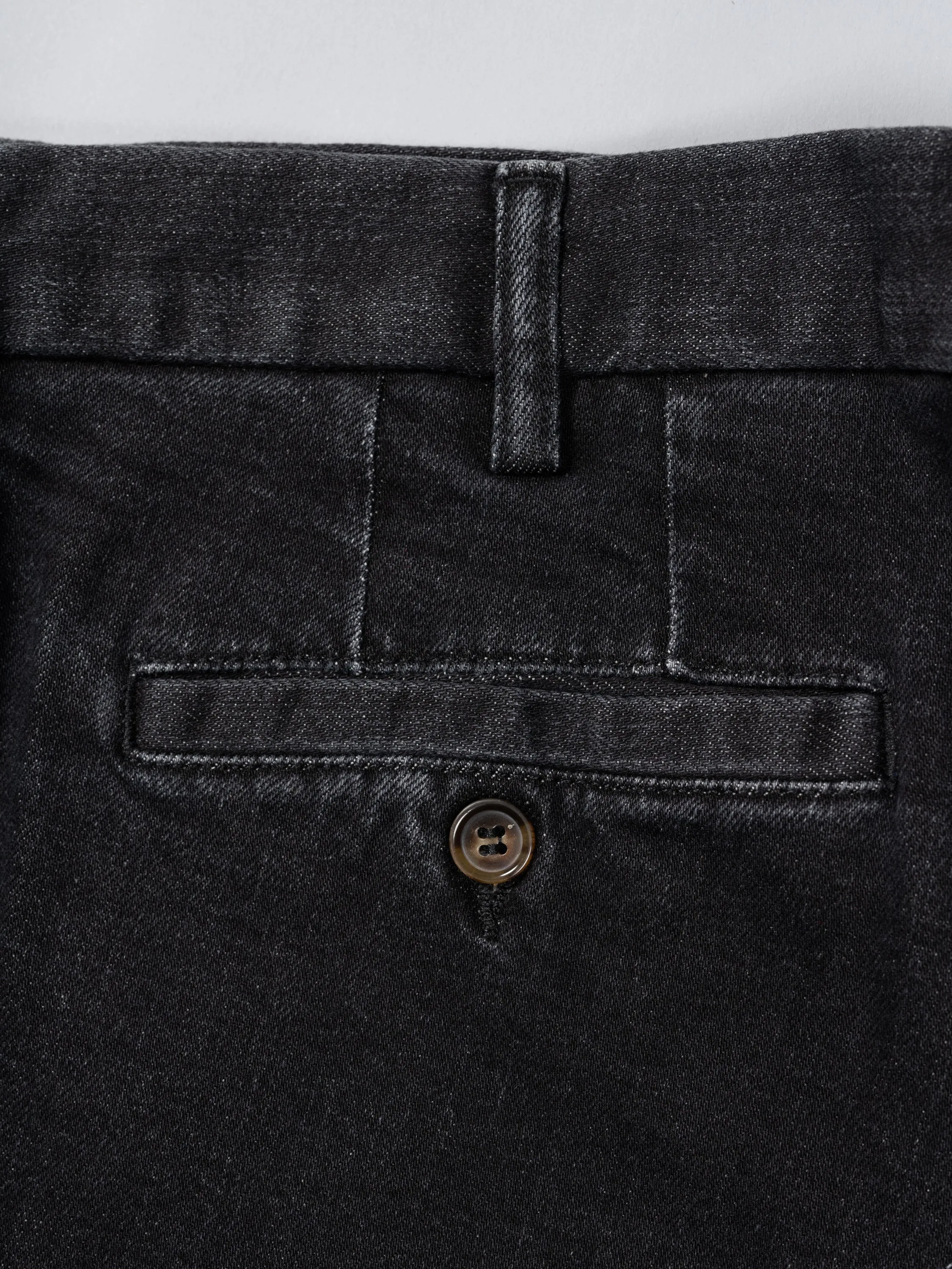 Black denim cotton sport trousers