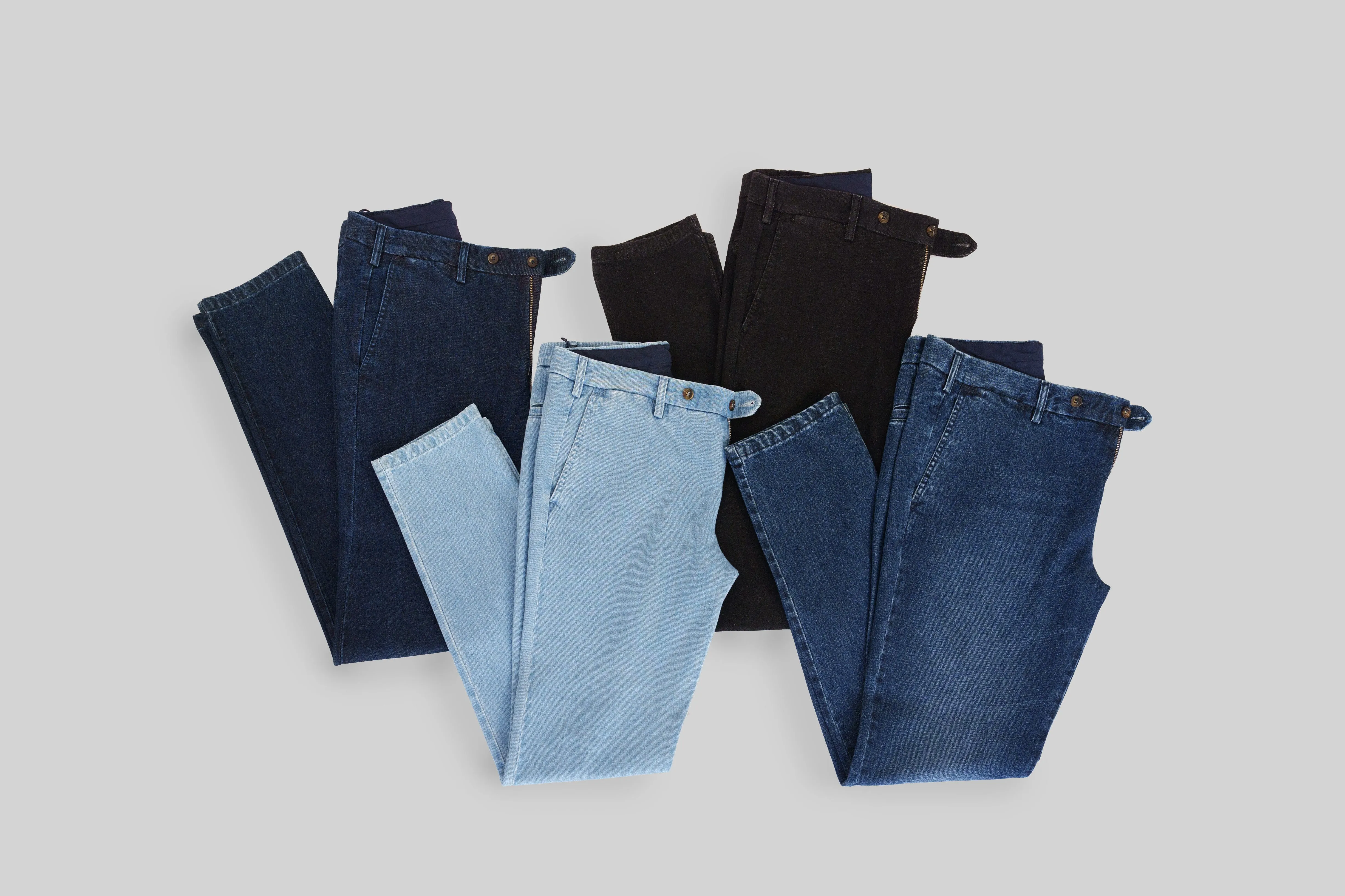 Black denim cotton sport trousers