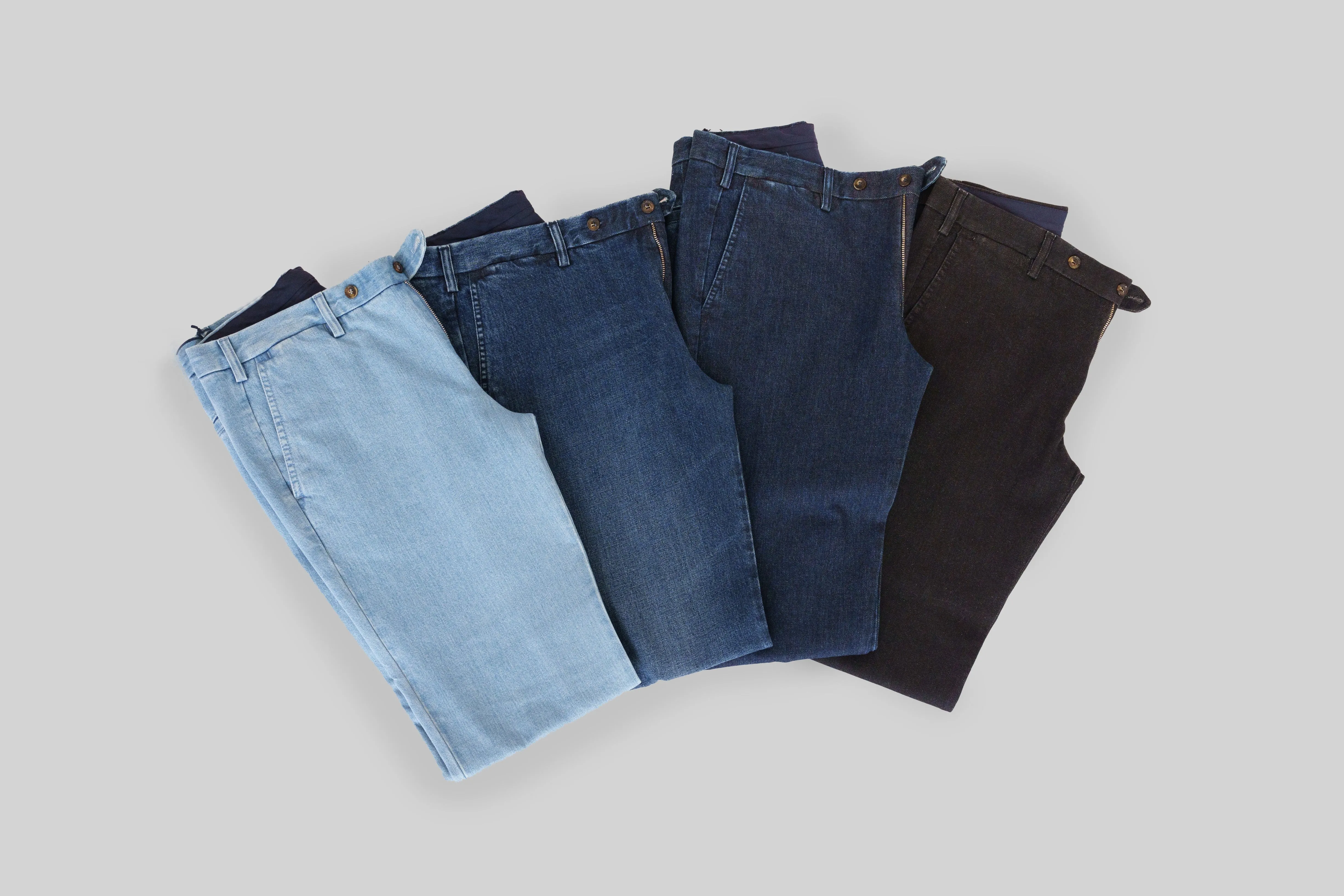 Black denim cotton sport trousers