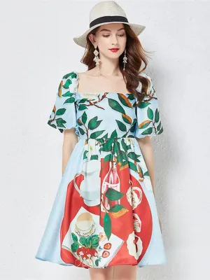 Blue Floral Dress