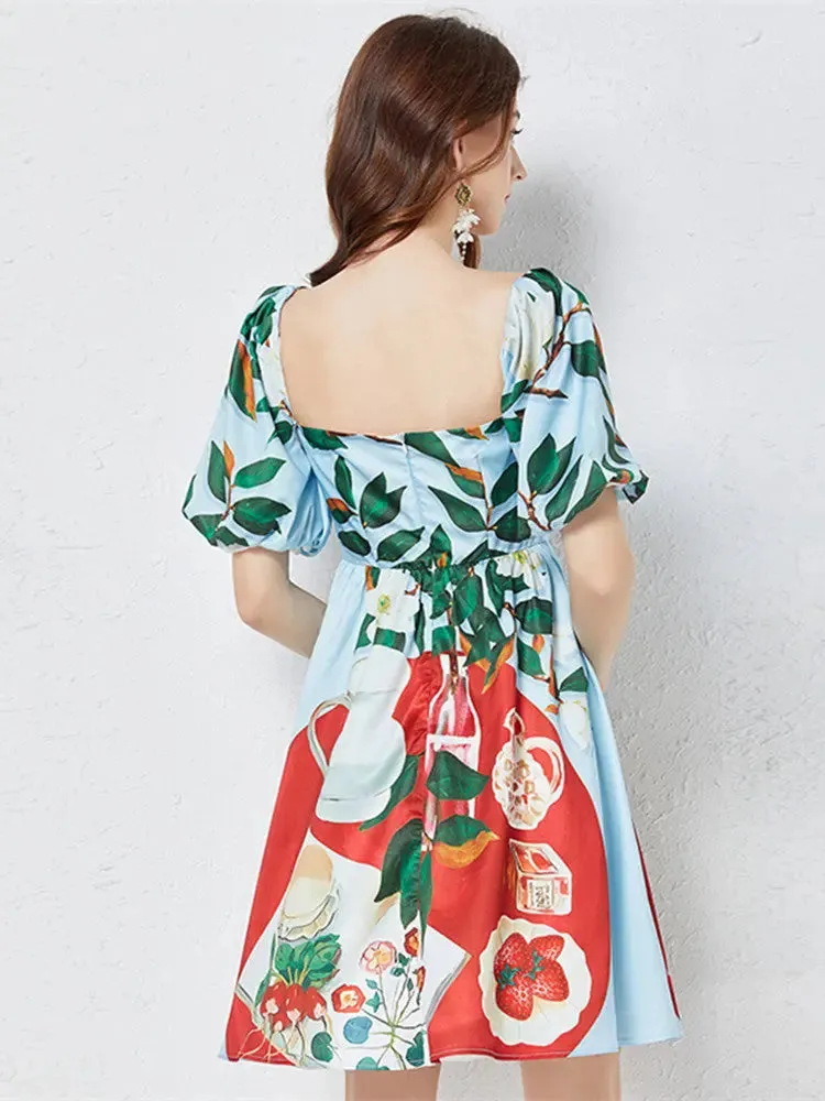 Blue Floral Dress
