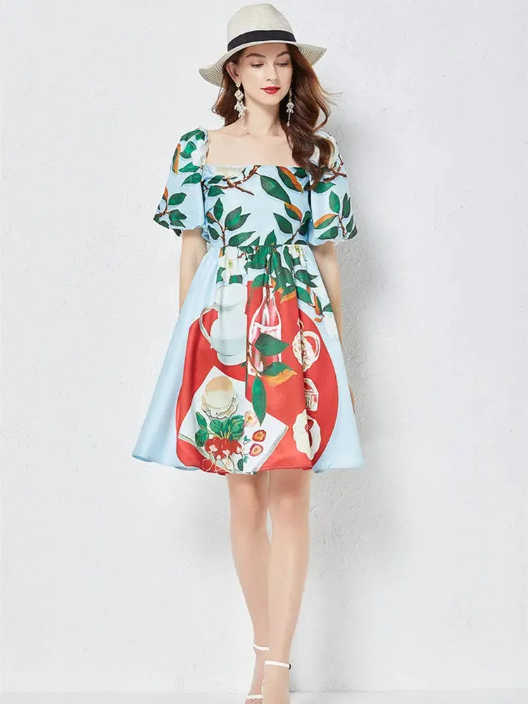 Blue Floral Dress