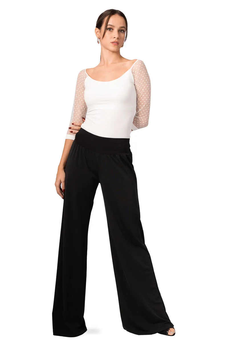 Casual Wide Leg Pants (S) (Olive Green)