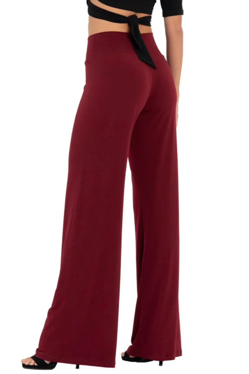 Casual Wide Leg Pants (S) (Olive Green)