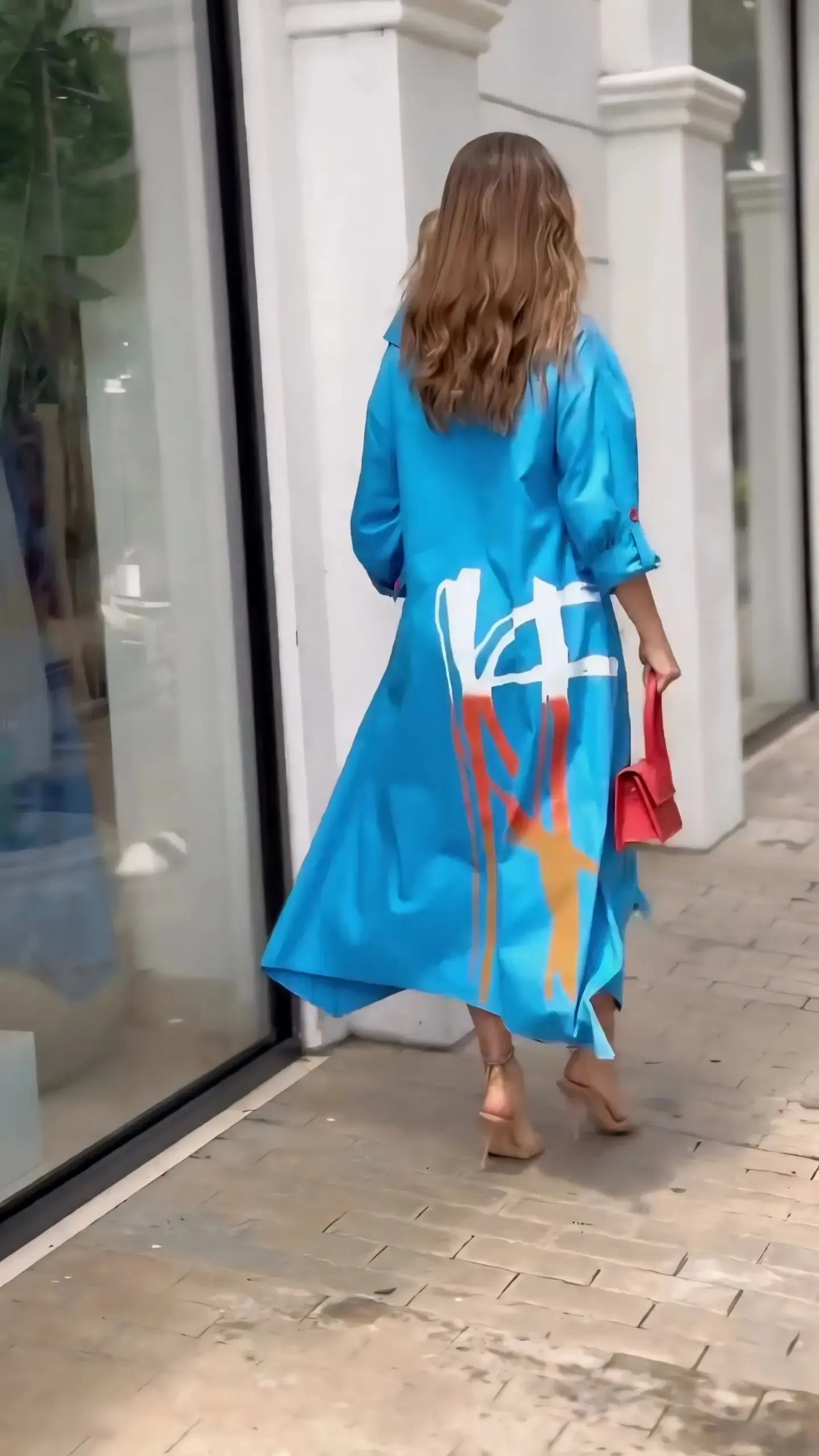 Chic Blue Long Stylish Maxi Dress
