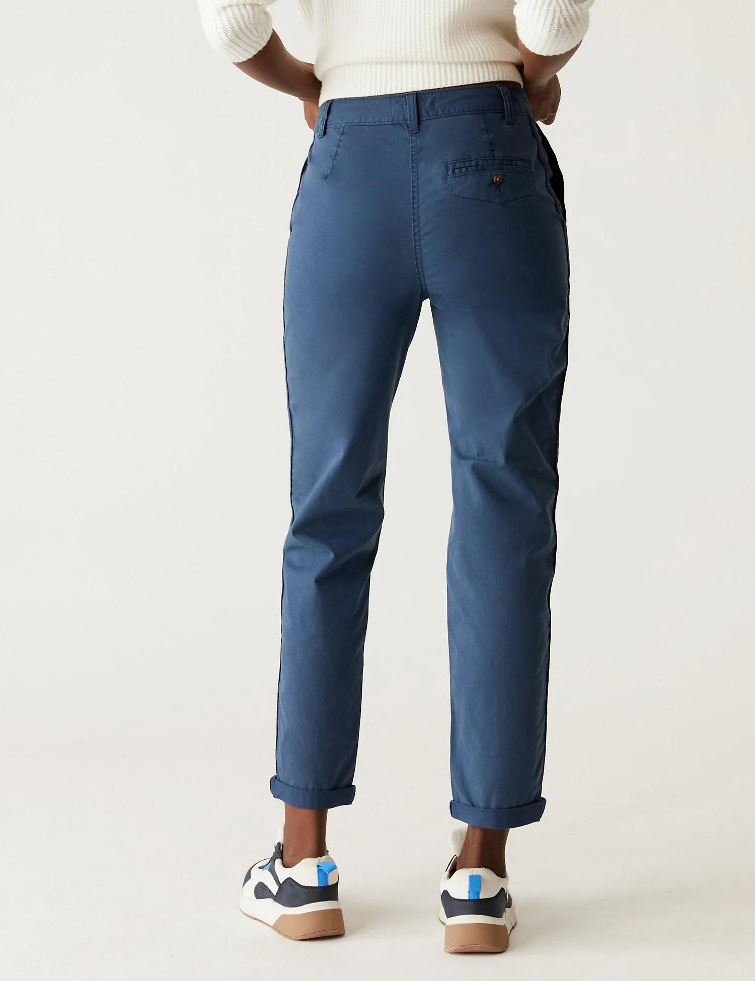 Cotton Rich Tea Dyed Slim Fit Chinos