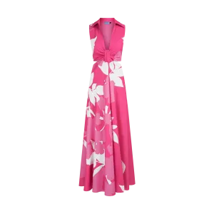 CUTOUT DRESS-DARK PINK