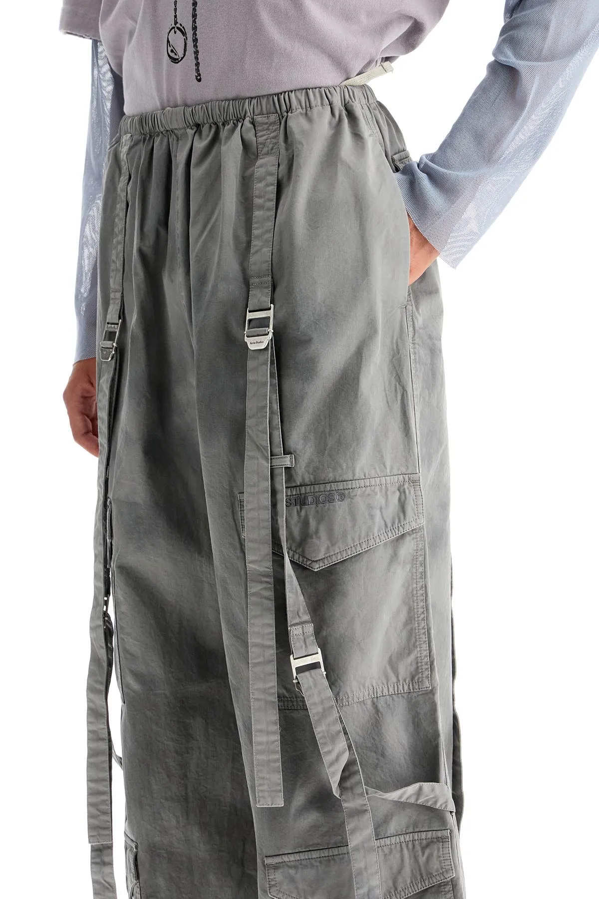 dyed effect cargo pants