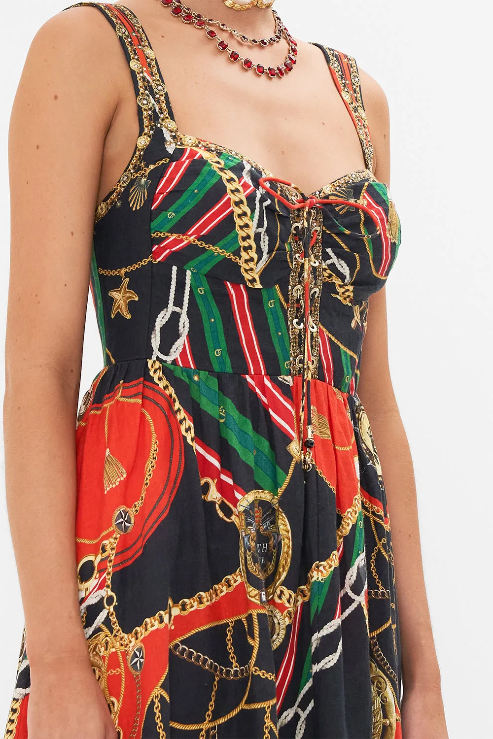 EYELET BUSTIER DRESS CLUB APERITIVO