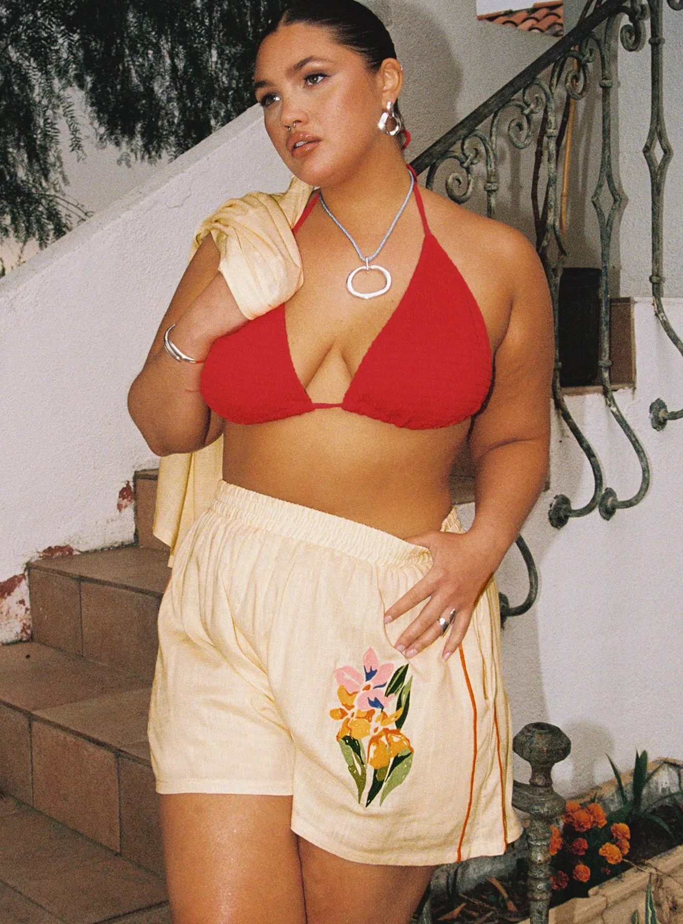 Fiorellie Shorts Cream Curve