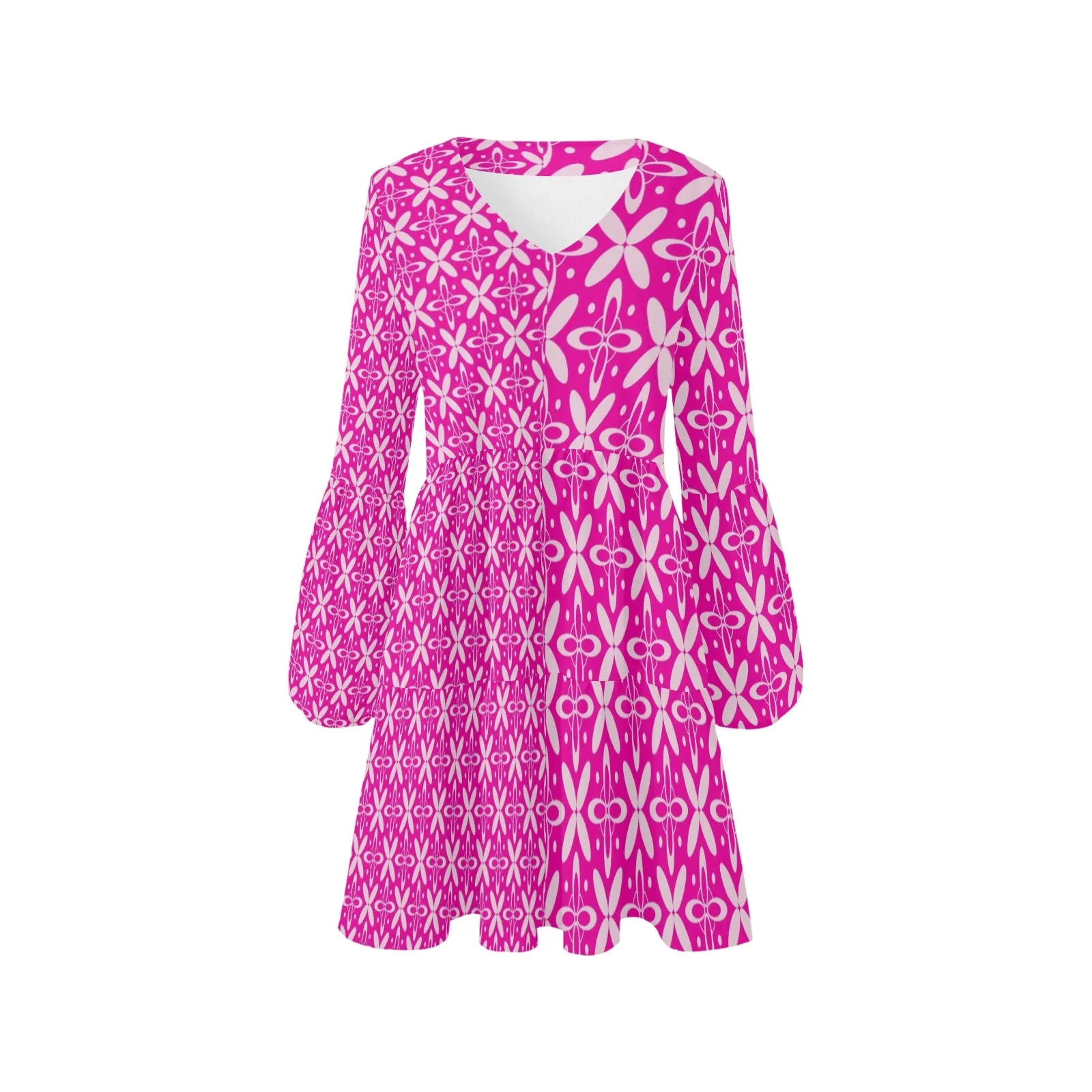 fuch chem 2 V-Neck Loose Fit Dress (Model D62)