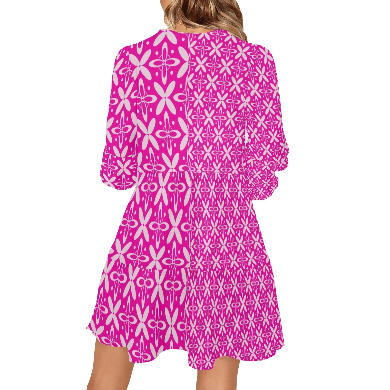fuch chem 2 V-Neck Loose Fit Dress (Model D62)