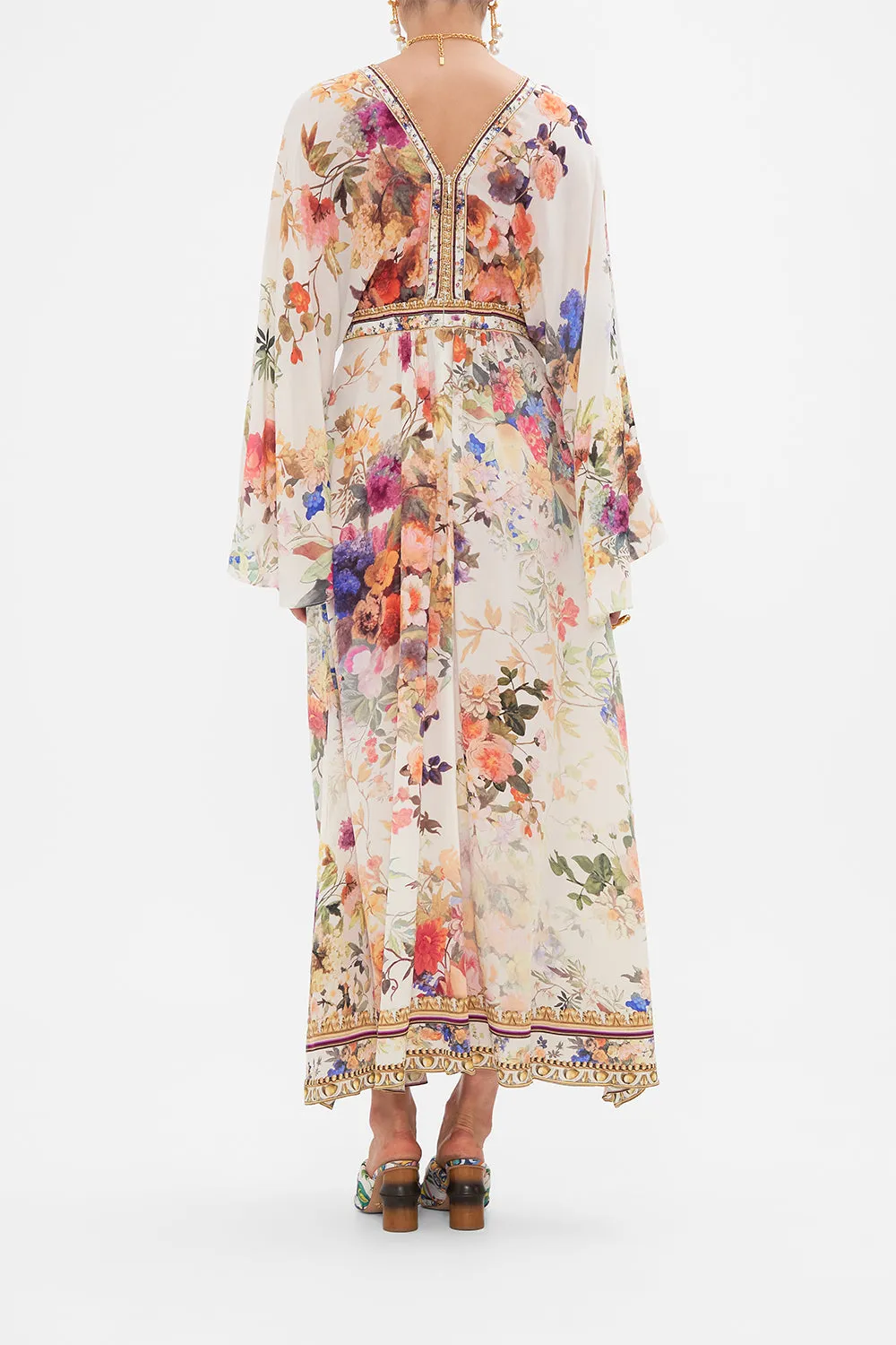 GATHERED KIMONO DRESS FRIENDS WITH FRESCOS