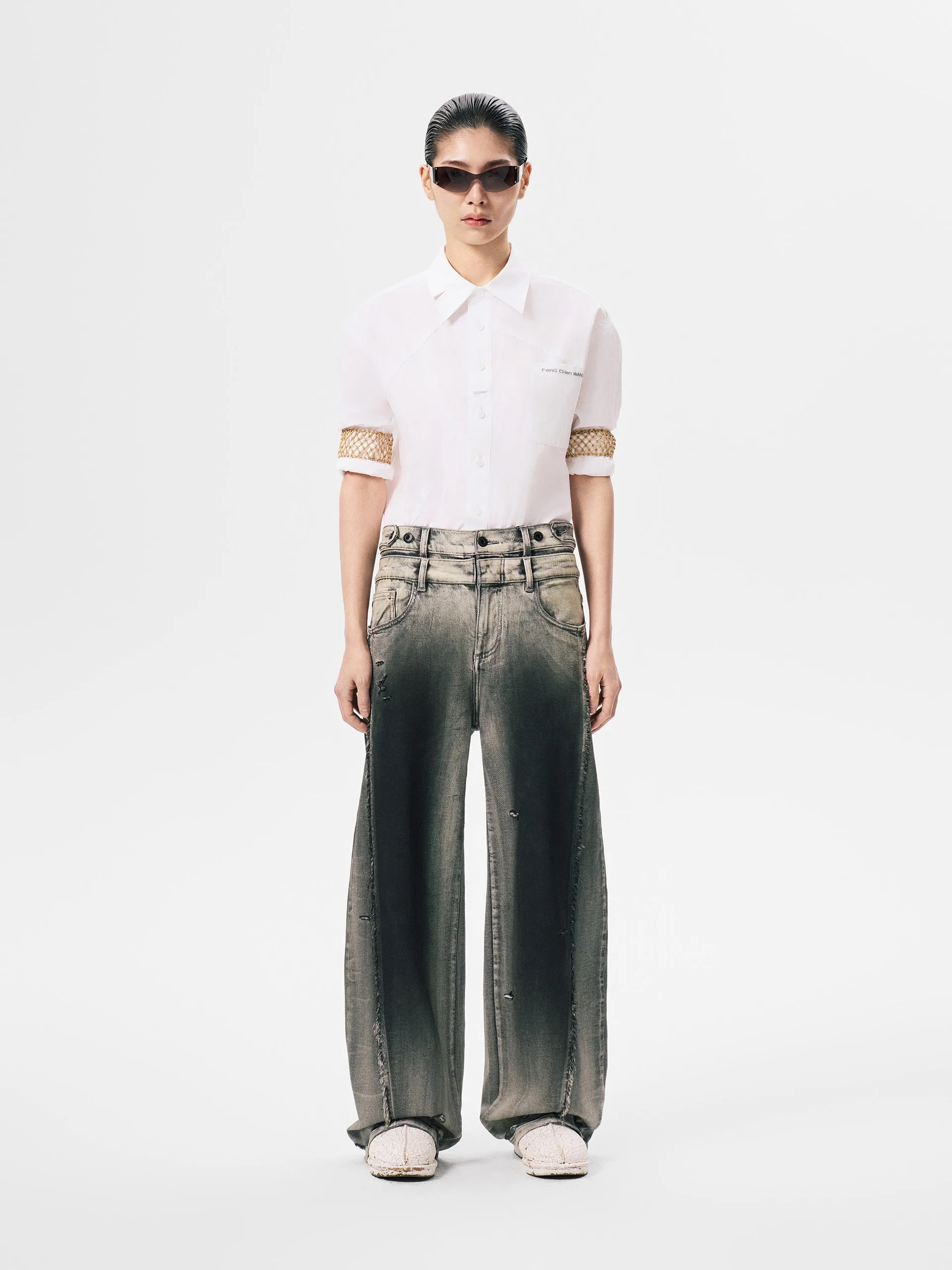 GRADIENT DENIM TROUSERS