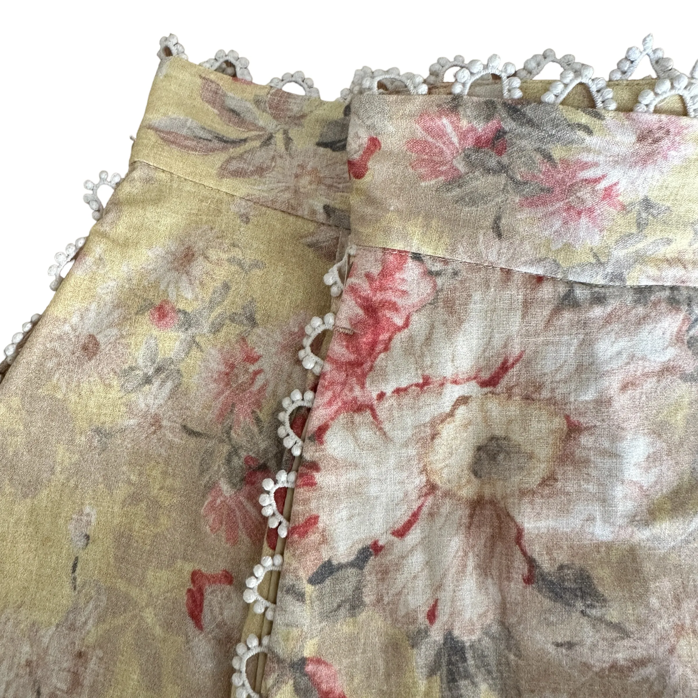 High-Waisted Floral Shorts - S/M