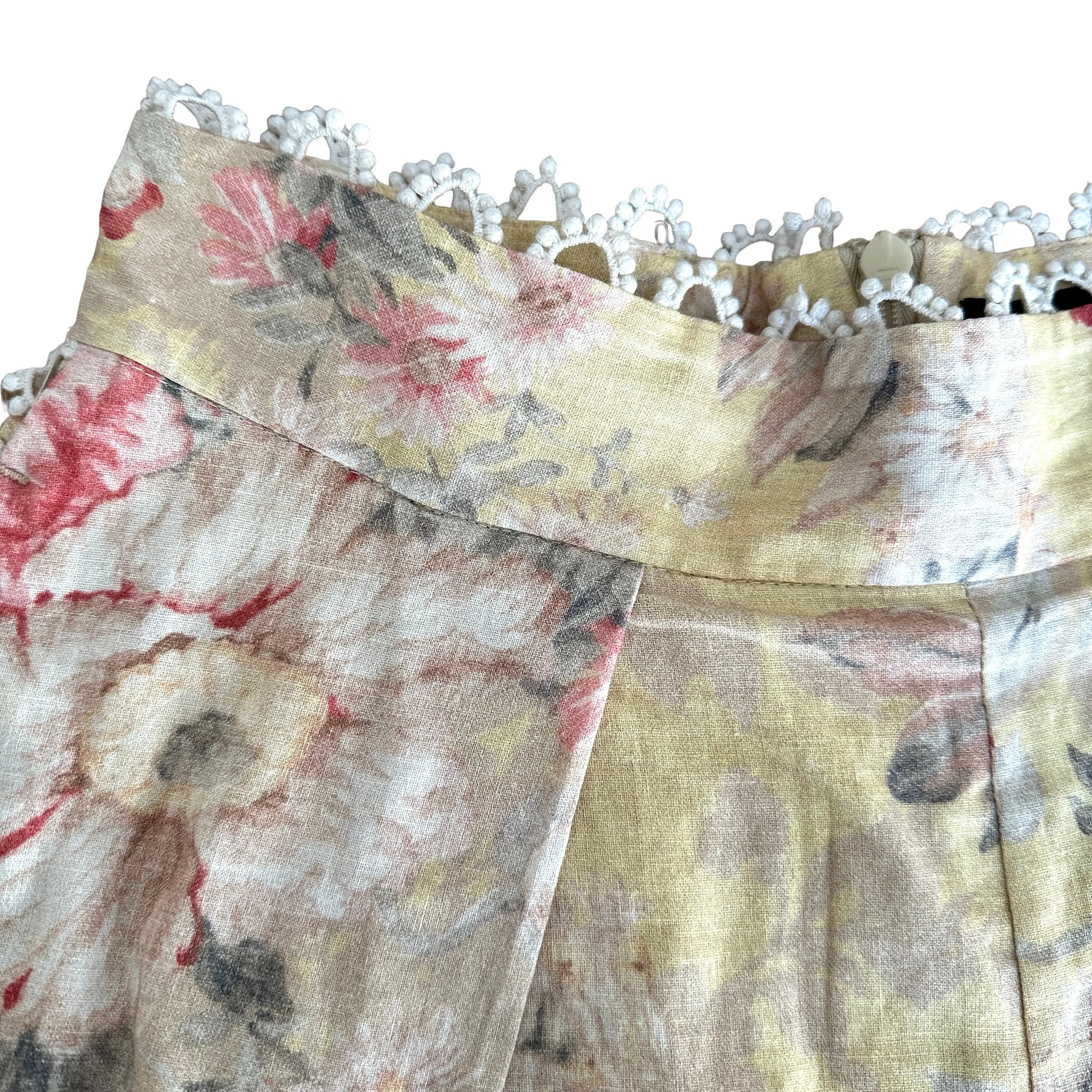 High-Waisted Floral Shorts - S/M