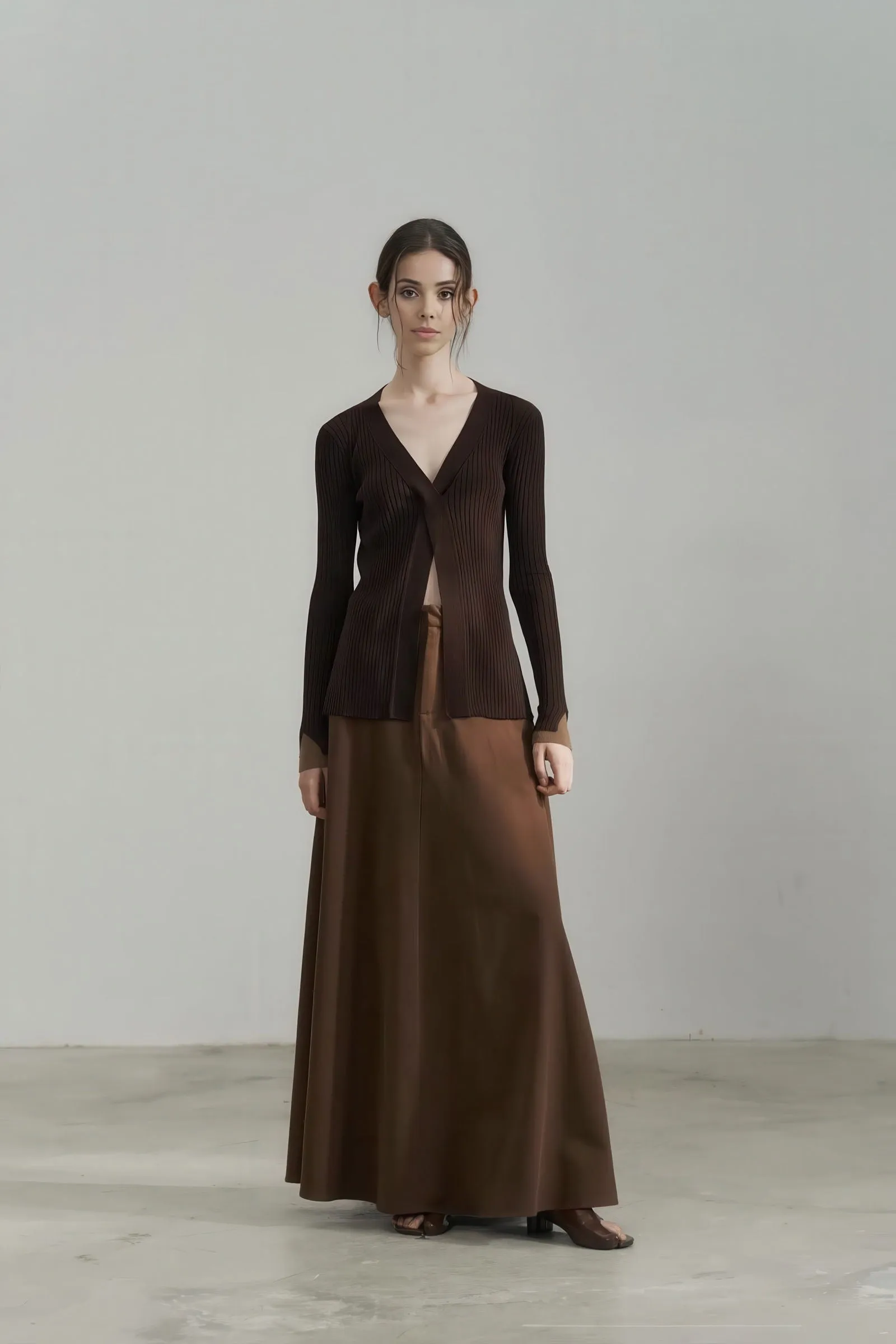 High-Waisted Tencel Maxi Skirt - Elegant Flow