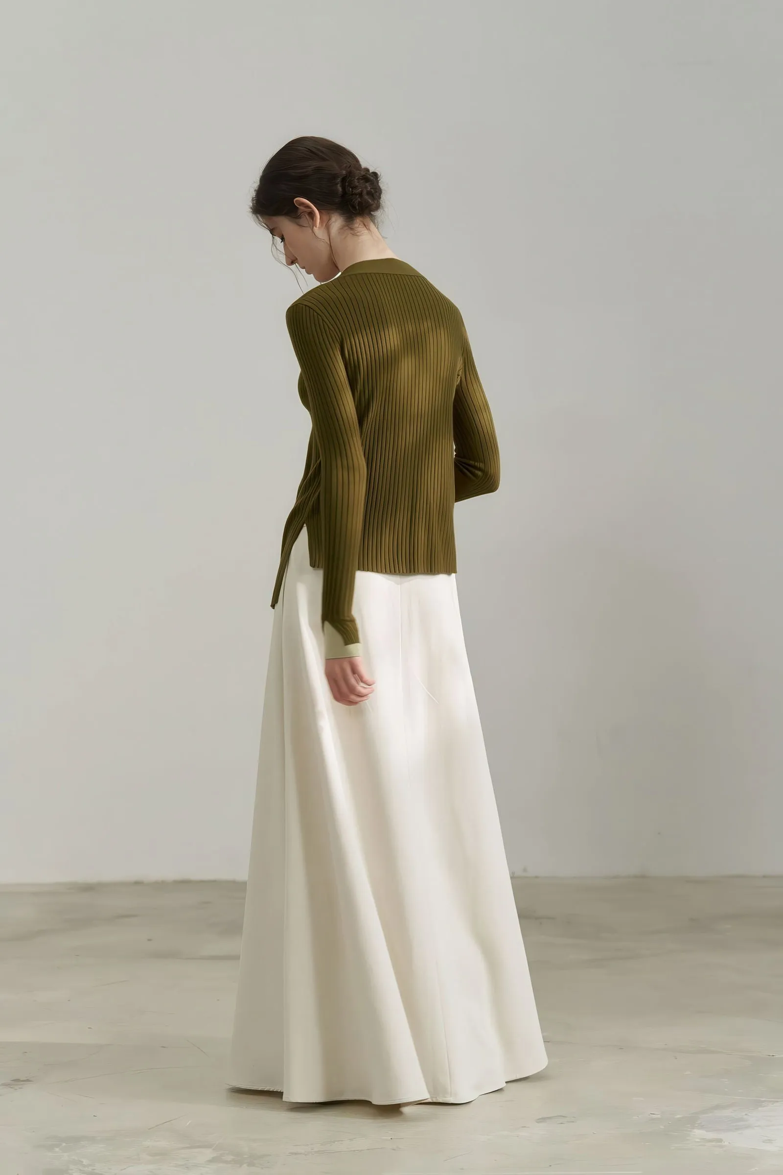 High-Waisted Tencel Maxi Skirt - Elegant Flow