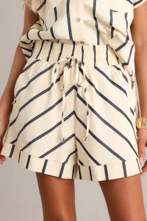 Infinite Intrigue Black Stripe Shorts