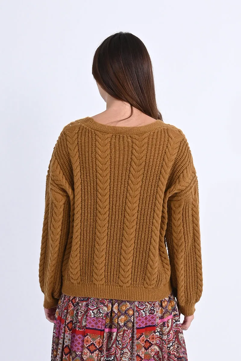 Jaci Camel Cardigan