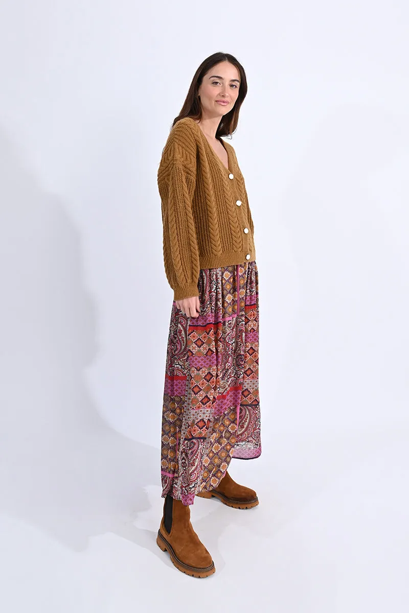 Jaci Camel Cardigan