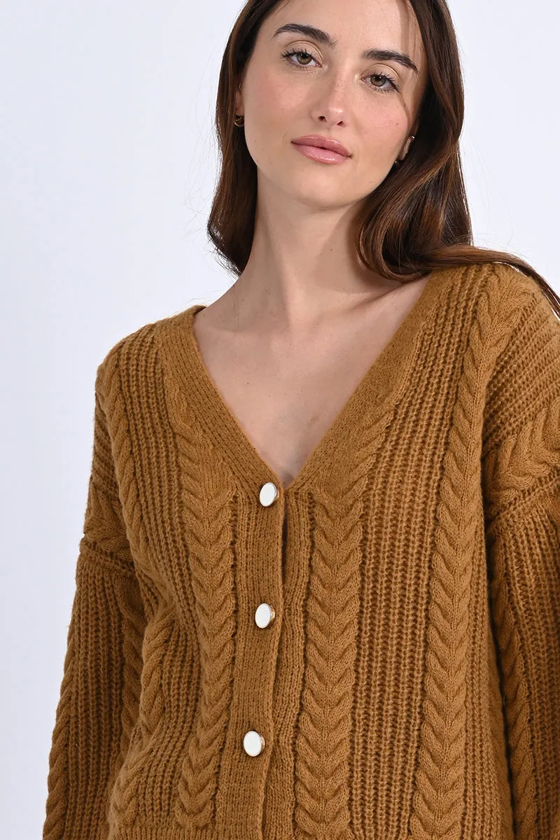 Jaci Camel Cardigan