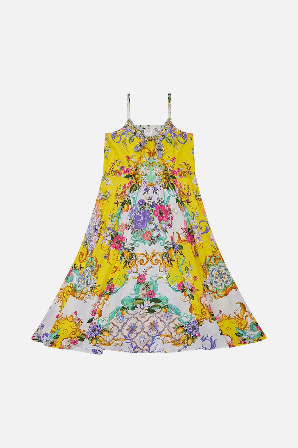KIDS TIE FRONT MAXI DRESS 12-14 CATERINA SPRITZ