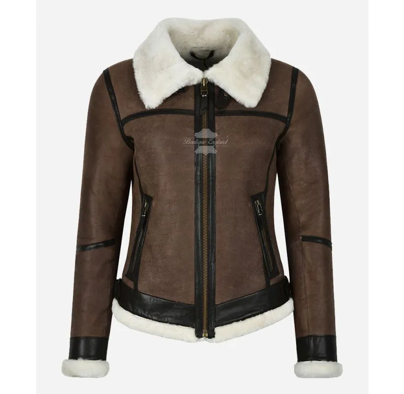 LAMMY SHEEPSKIN JACKET LADIES B3 Shearling Fur Classic RAF Jacket