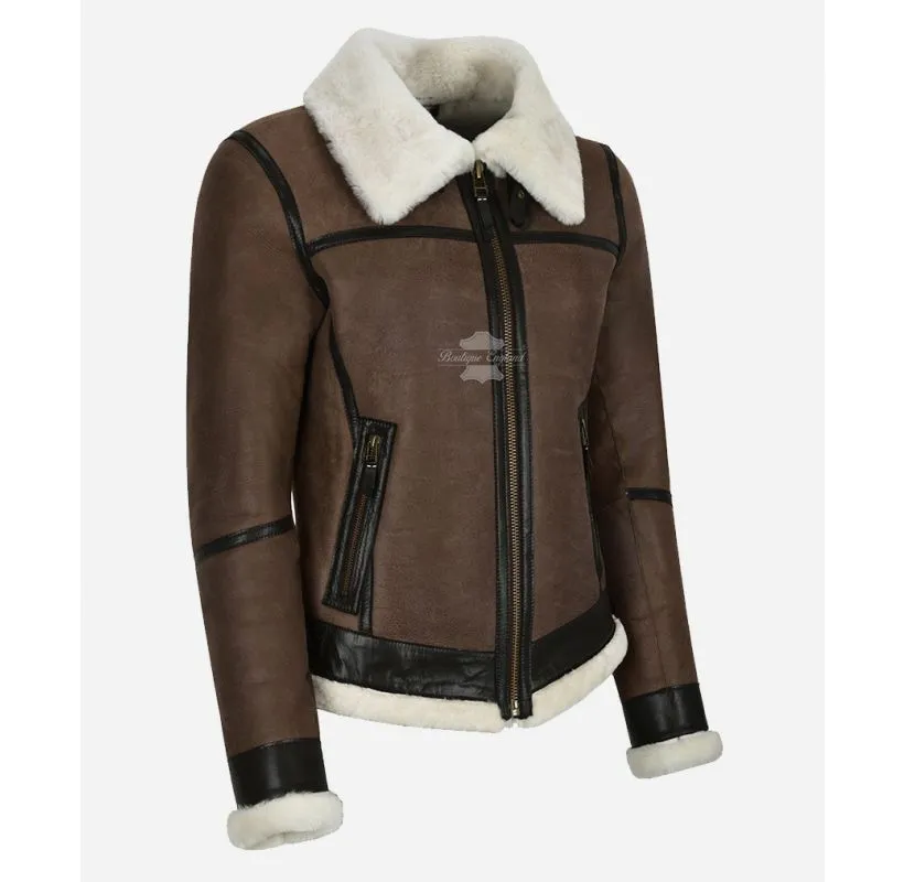 LAMMY SHEEPSKIN JACKET LADIES B3 Shearling Fur Classic RAF Jacket