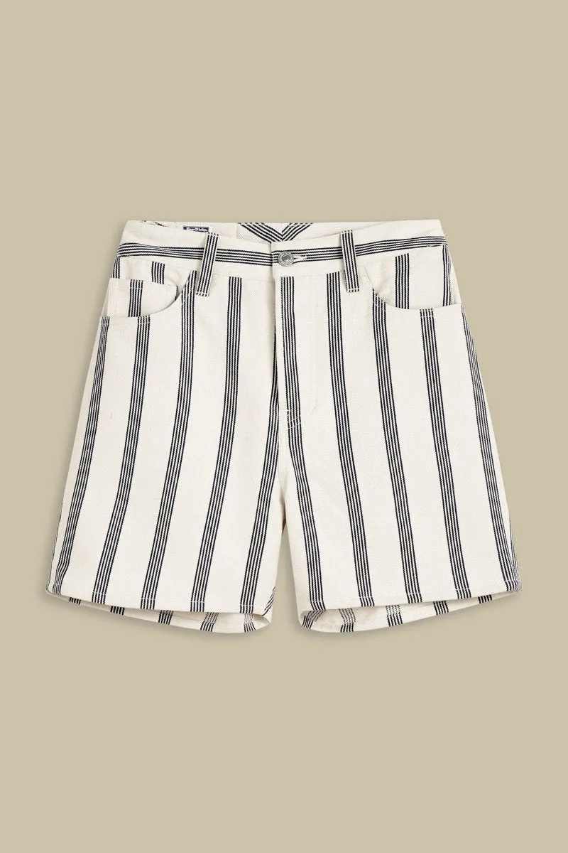 Liora Shorts | Ecru Stripe