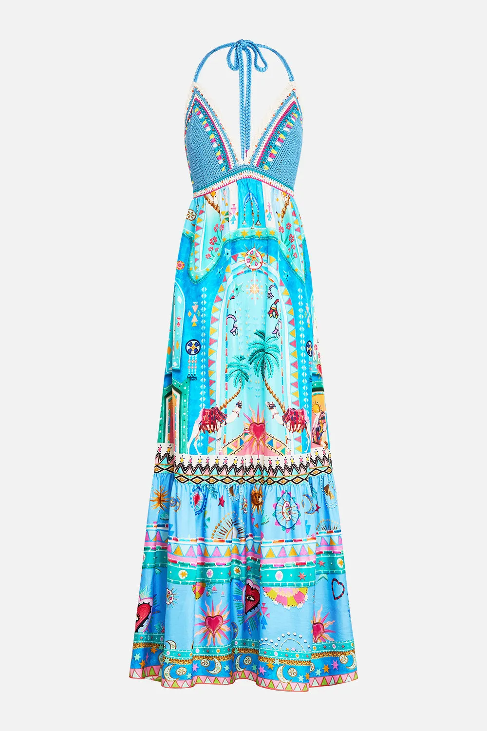 LONG DRESS WITH CROCHET BRA A PAINTED VILLAGE