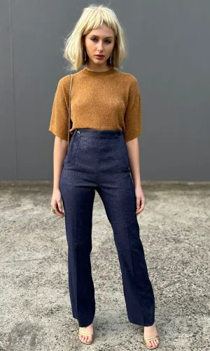 Marella Oxaria Stretch Blue Denim Trouser