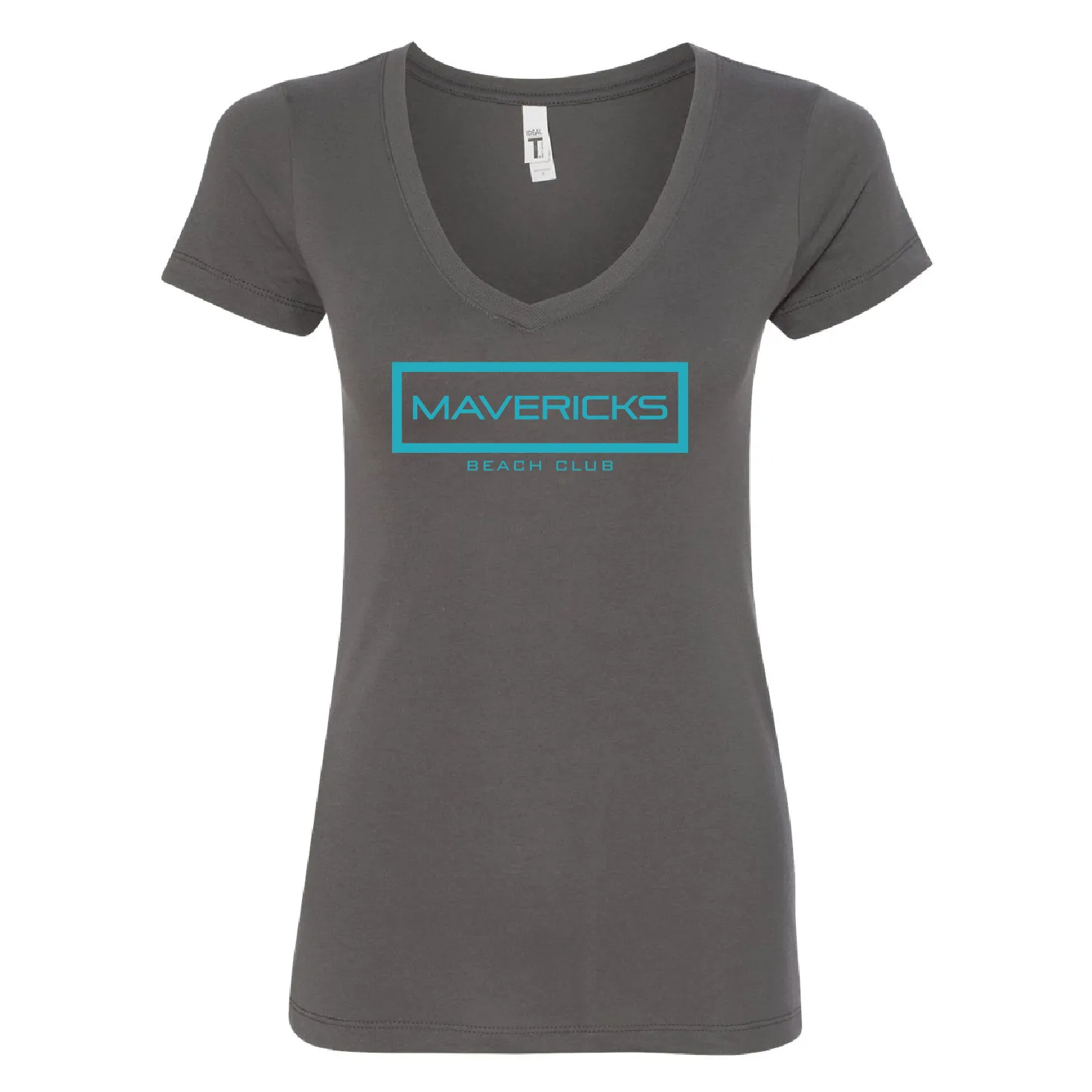 Mavericks Grey Women's V-Neck Tee