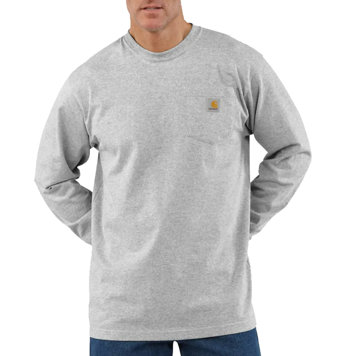 Men's Loose Fit Heavyweight Long-Sleeve Pocket T-Shirt