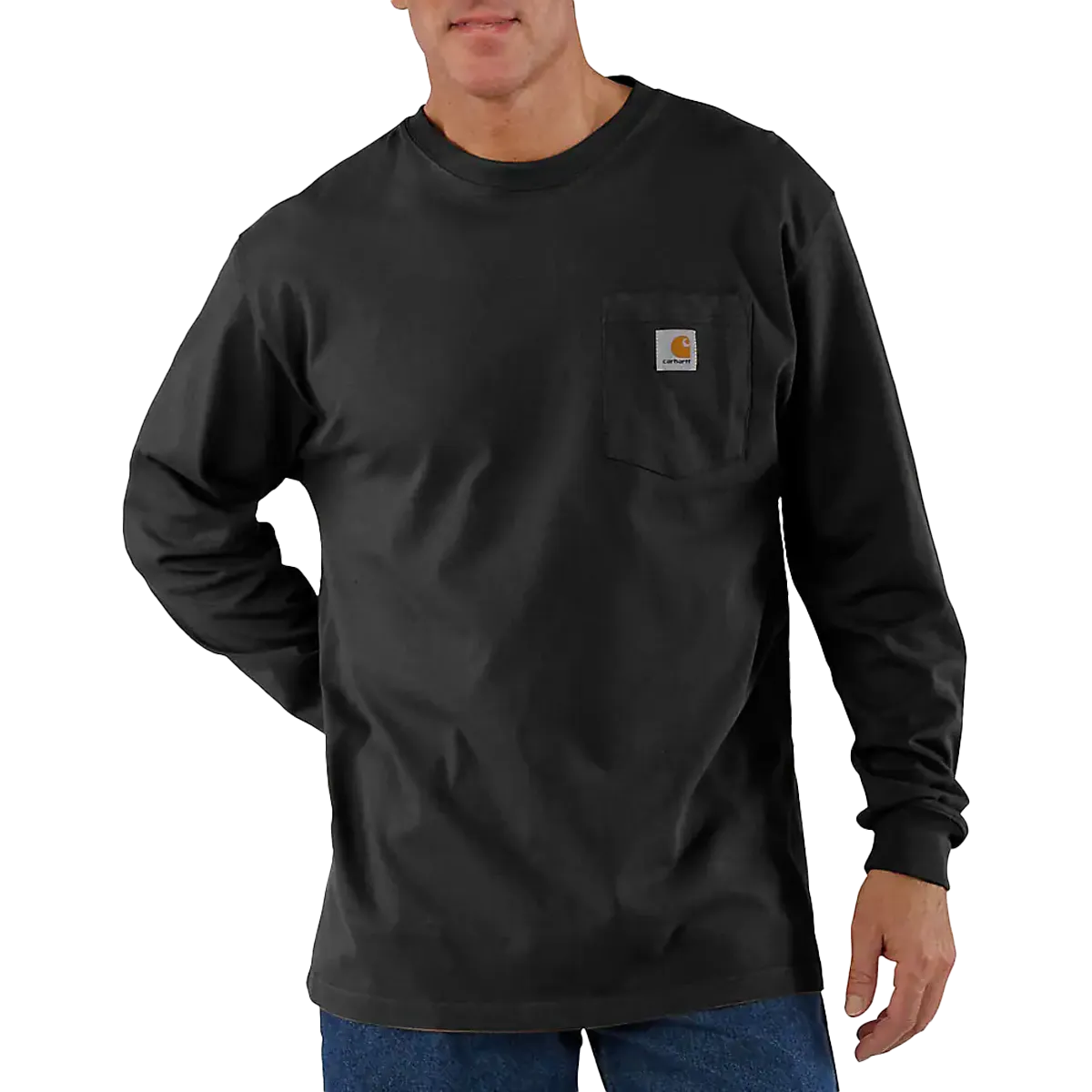 Men's Loose Fit Heavyweight Long Sleeve Pocket T-Shirt