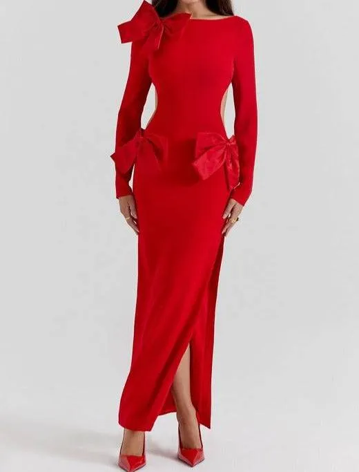 Merrell Bow Detail new year Maxi Dress