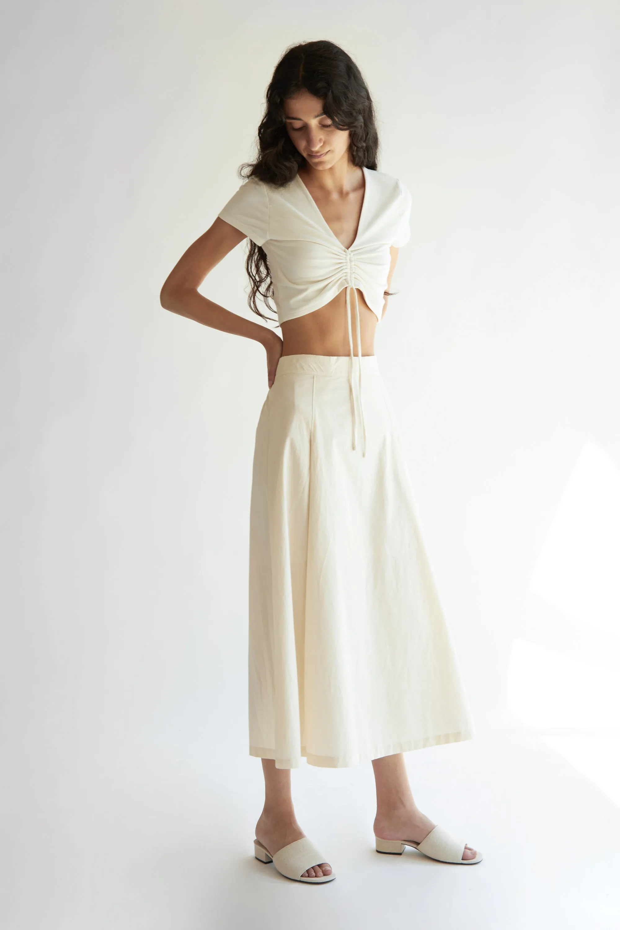 MIDI A-LINE SKIRT