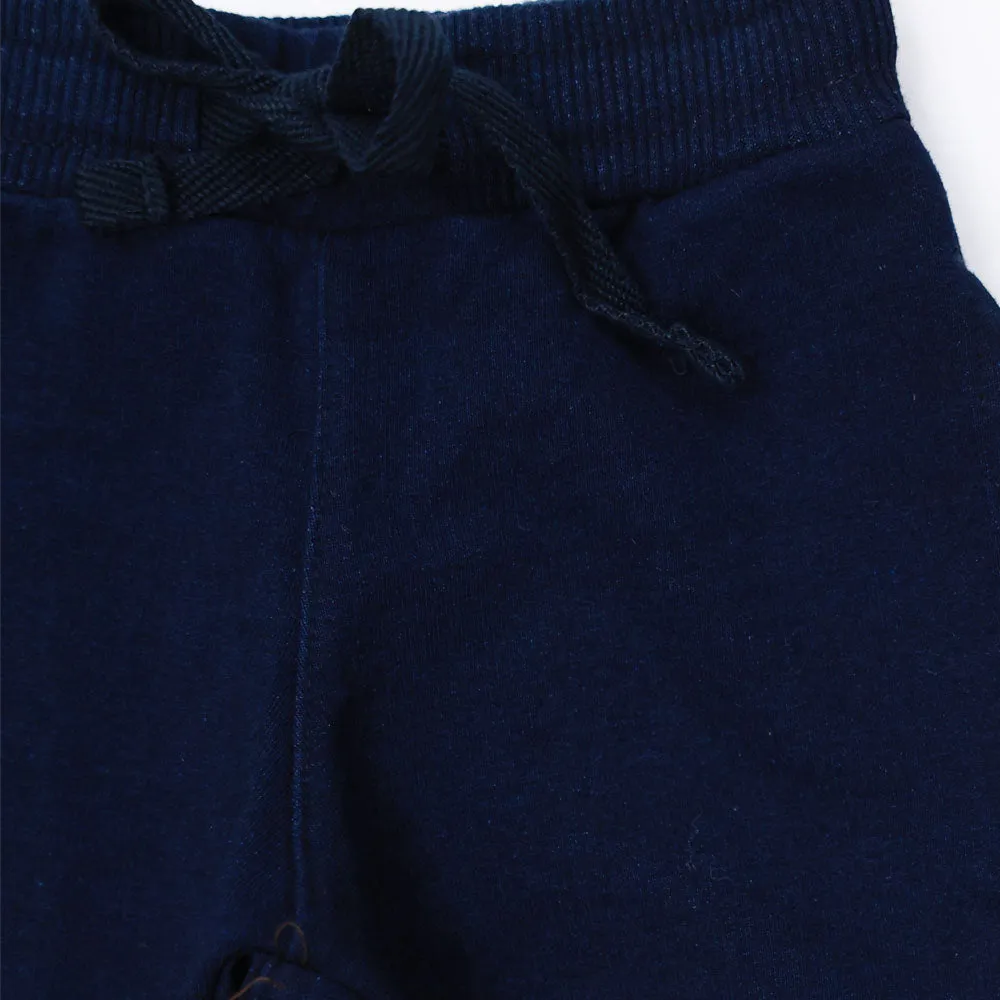 Navy Blue Elasticated Waistband Joggers