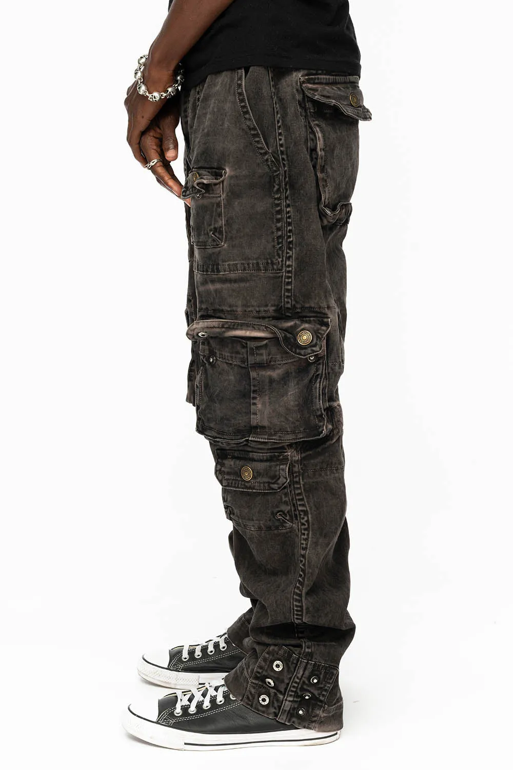 ORIGINAL ROBIN’S JEAN CALL OF DUTY CARGO PANTS IN VINTAGE CHARCOAL WASH