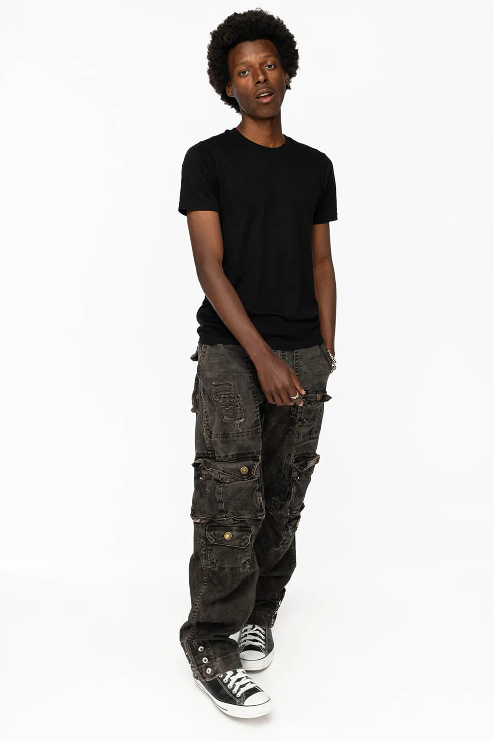 ORIGINAL ROBIN’S JEAN CALL OF DUTY CARGO PANTS IN VINTAGE CHARCOAL WASH