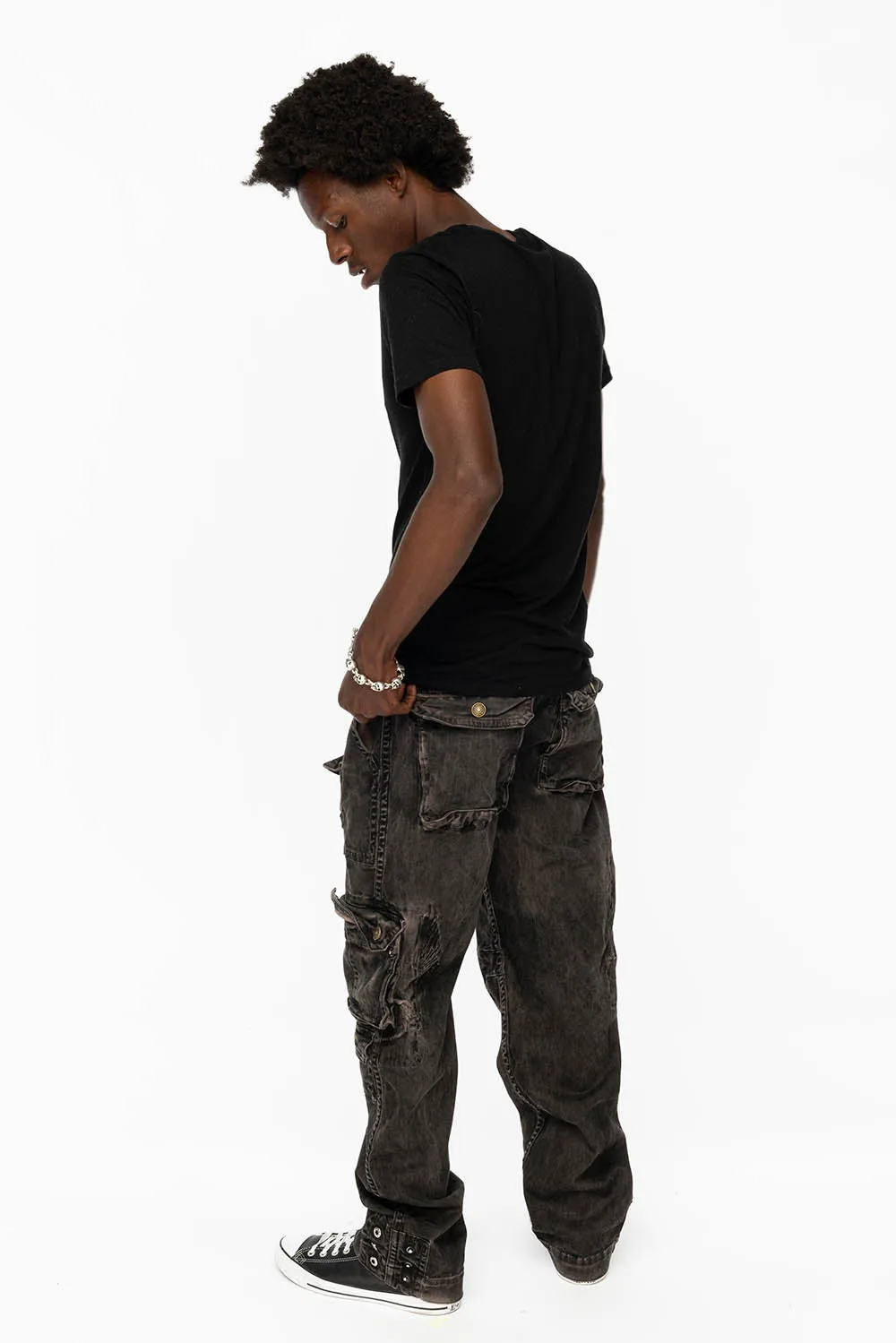 ORIGINAL ROBIN’S JEAN CALL OF DUTY CARGO PANTS IN VINTAGE CHARCOAL WASH