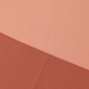 Peach, Rusty brown plain two tone synthetic reversible crepe fabric-D10682