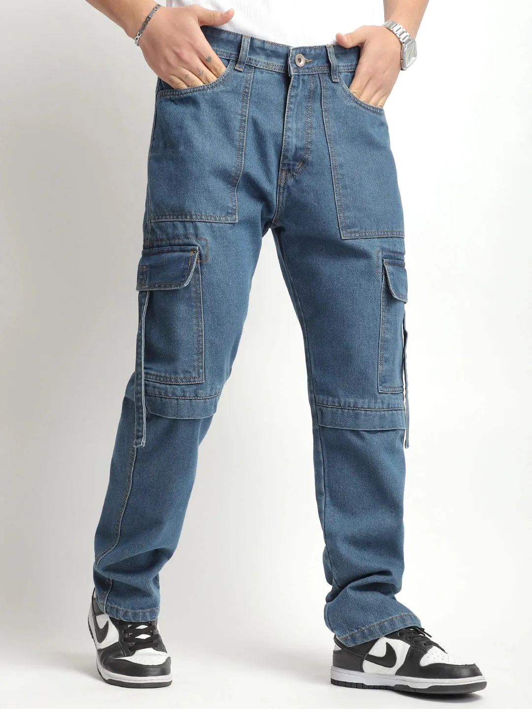 Pinnacle Threads Blue Denim Cargo